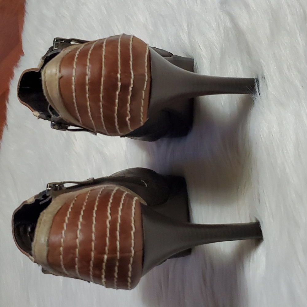 Two Lips Leather Platform Booties - image 3